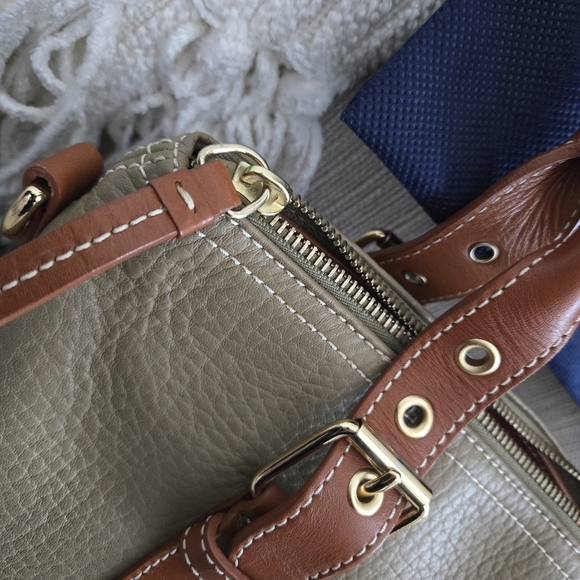 DOONEY & BOURKE NWOT PEBBLE LEATHER SATCHEL w/ coin purse - Picture 6 of 10